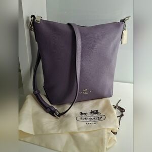 Coach Mini Abby 67025 Lavender Pebbled Leather Crossbody Bag w/ Dustbag EUC